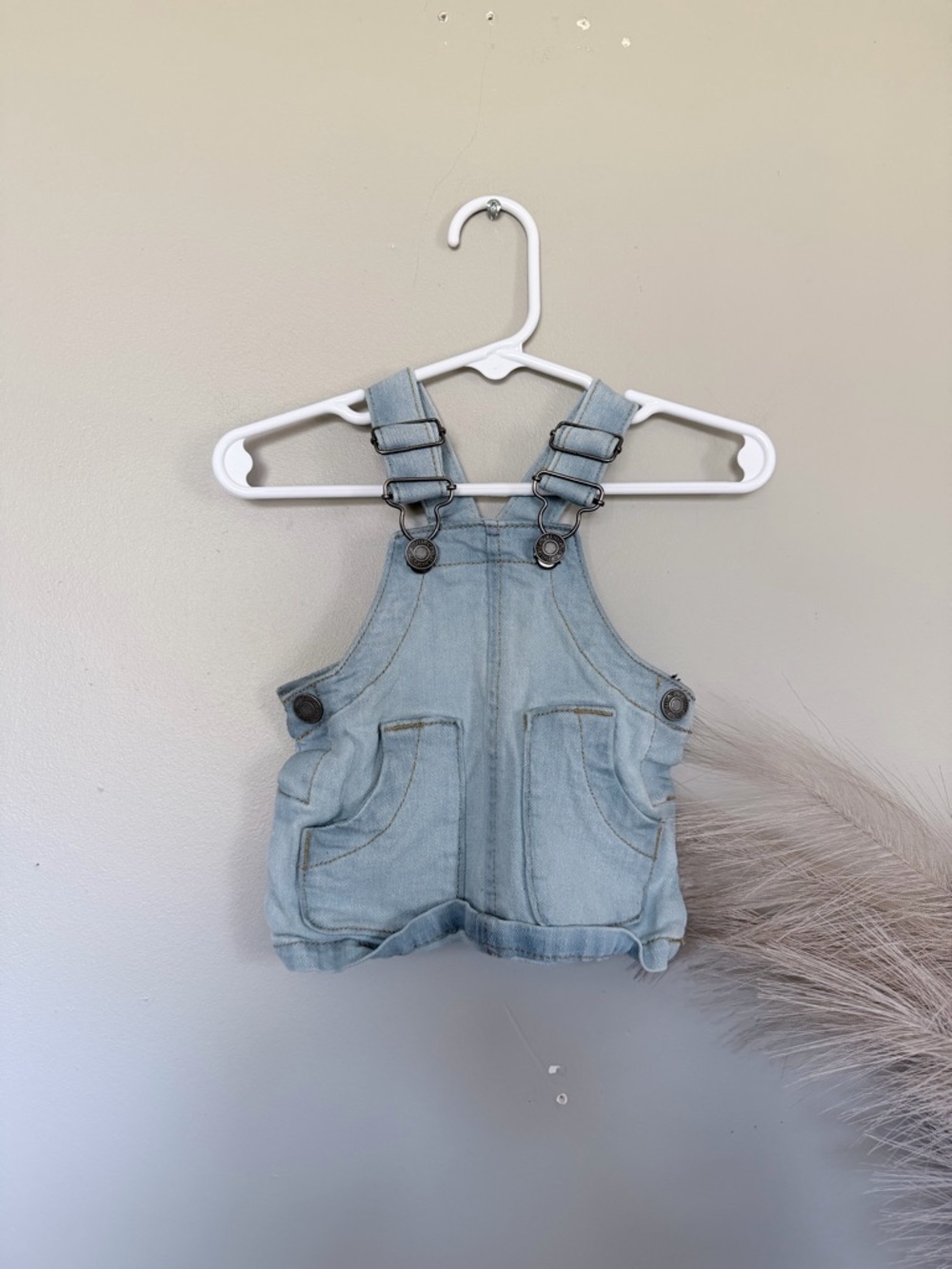 Light Blue Denim Overall Dress for Kids